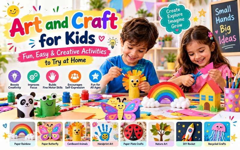 Art and Craft for Kids: 20 Fun, Easy & Creative Activities to Try at Home